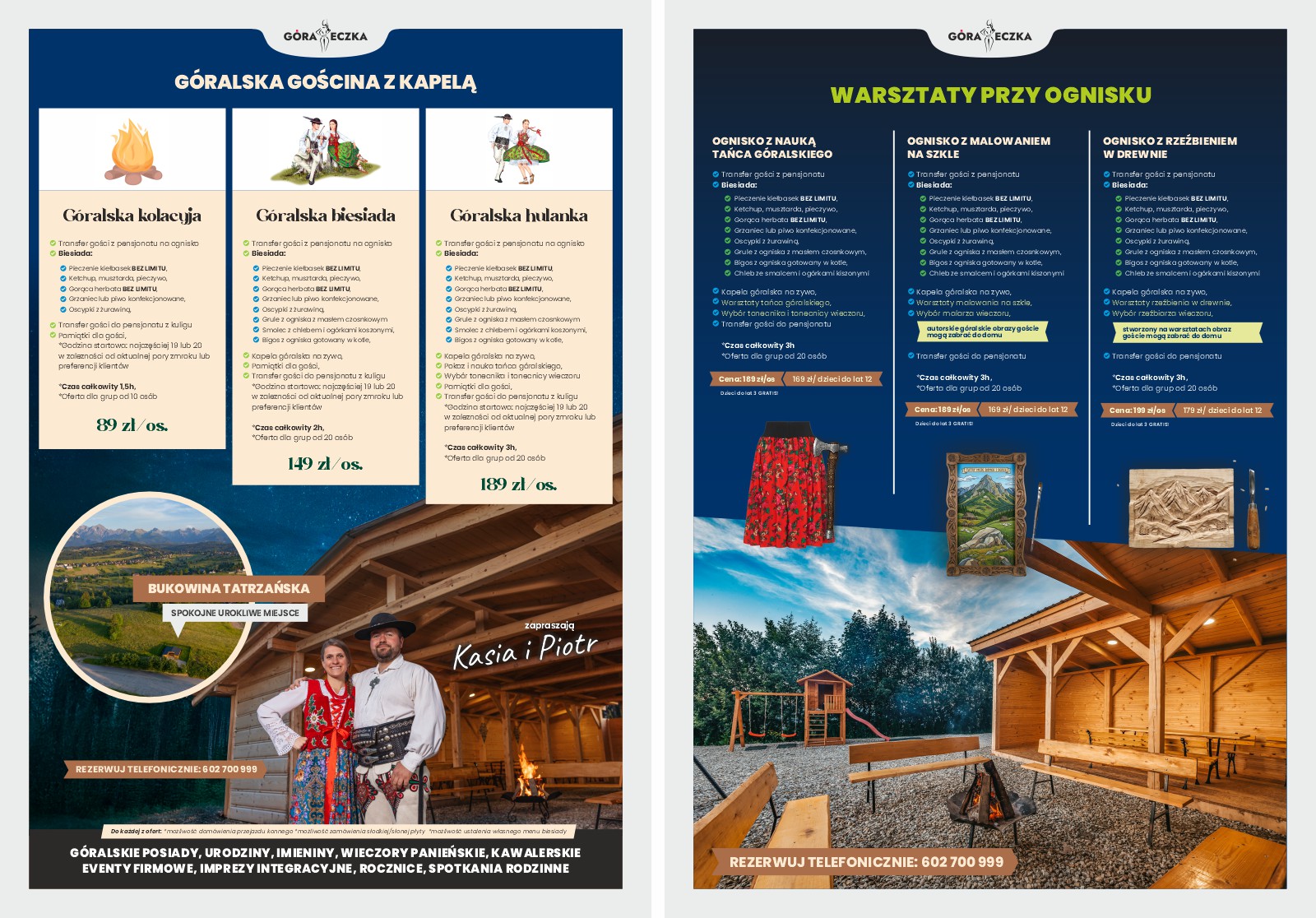 Oferty dla grup 2026 Góralskie imprezy i biesiady