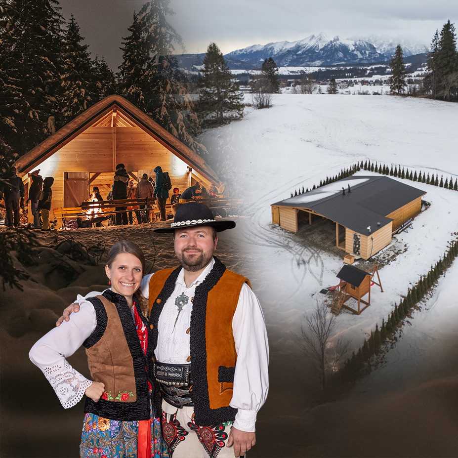 Kulig z widokiem na Tatry